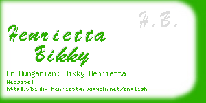 henrietta bikky business card